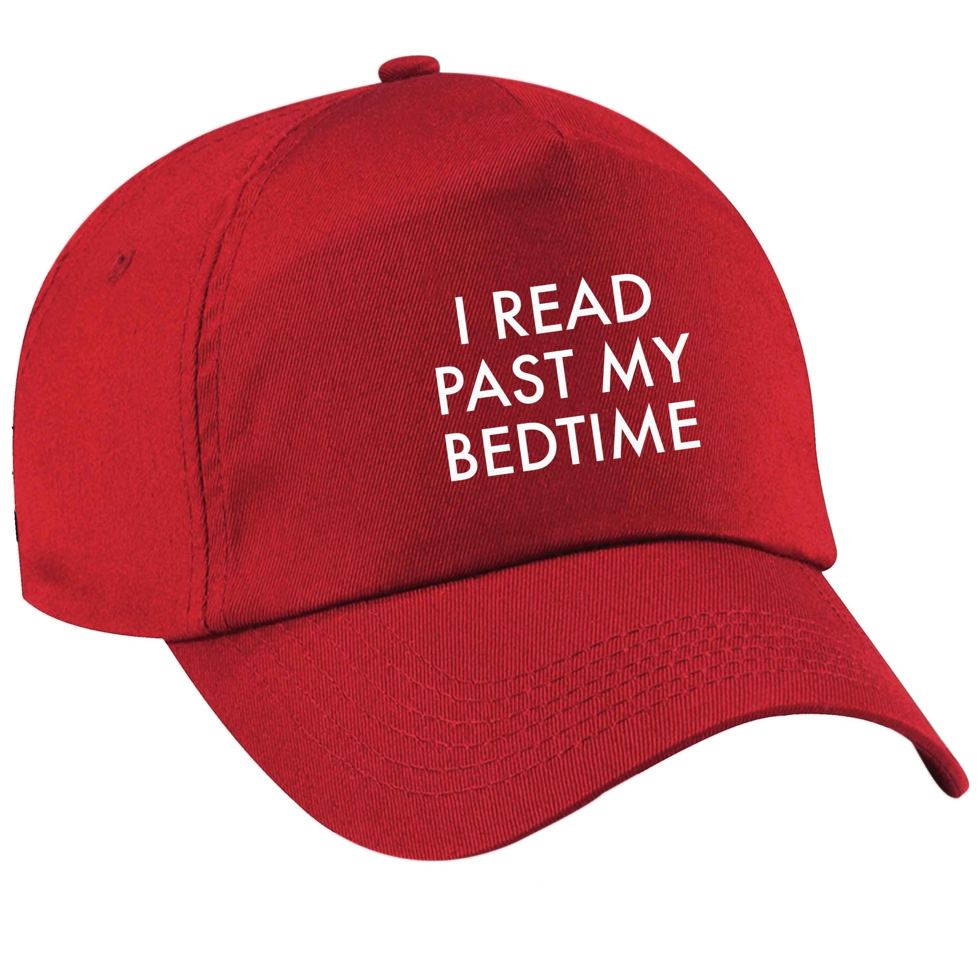 I read past my bedtime red peak cap