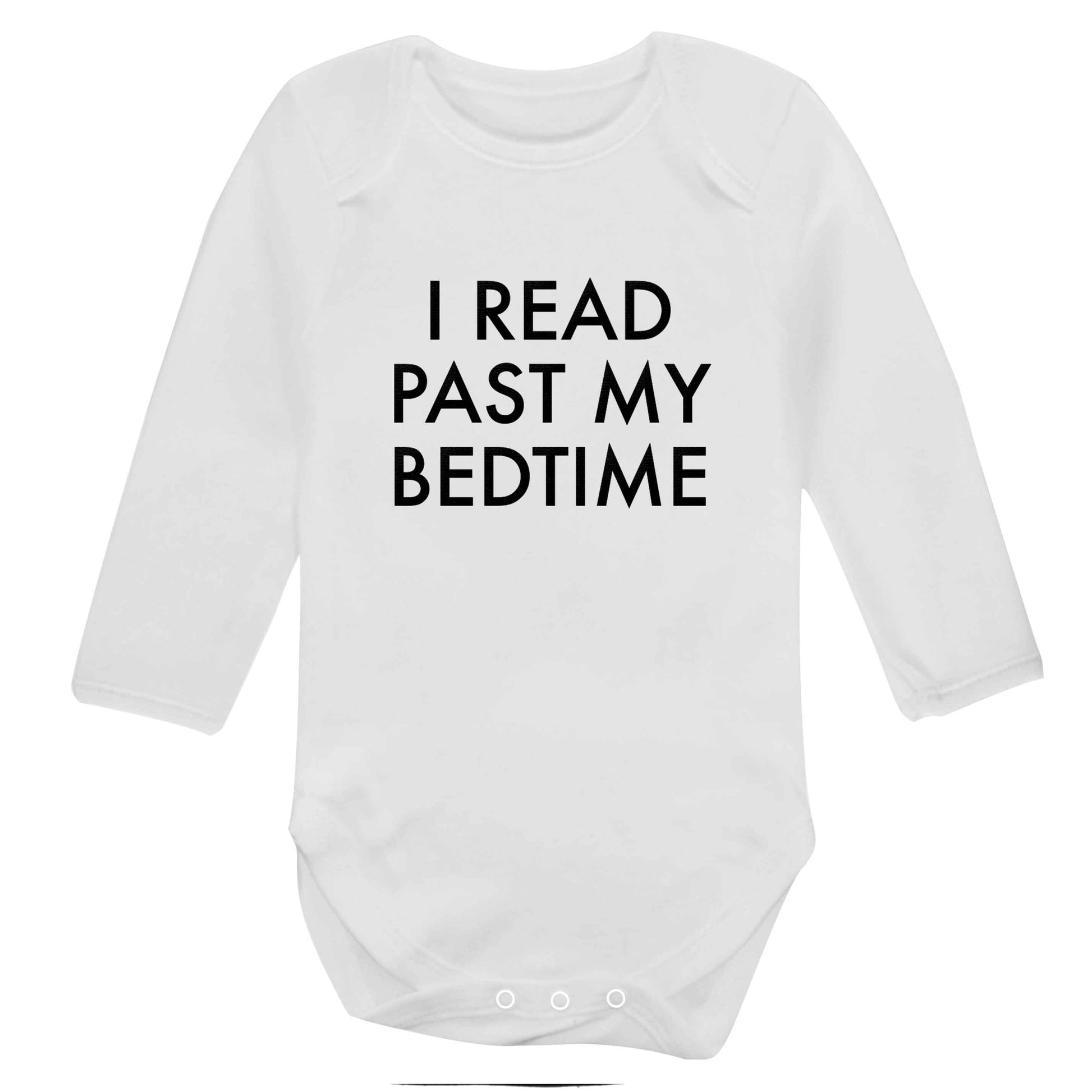 I read past my bedtime baby bodysuit long sleeved white 6-12 months