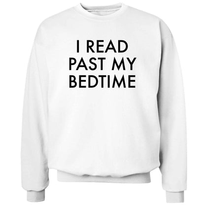 I read past my bedtime adult's unisex white sweater 2XL