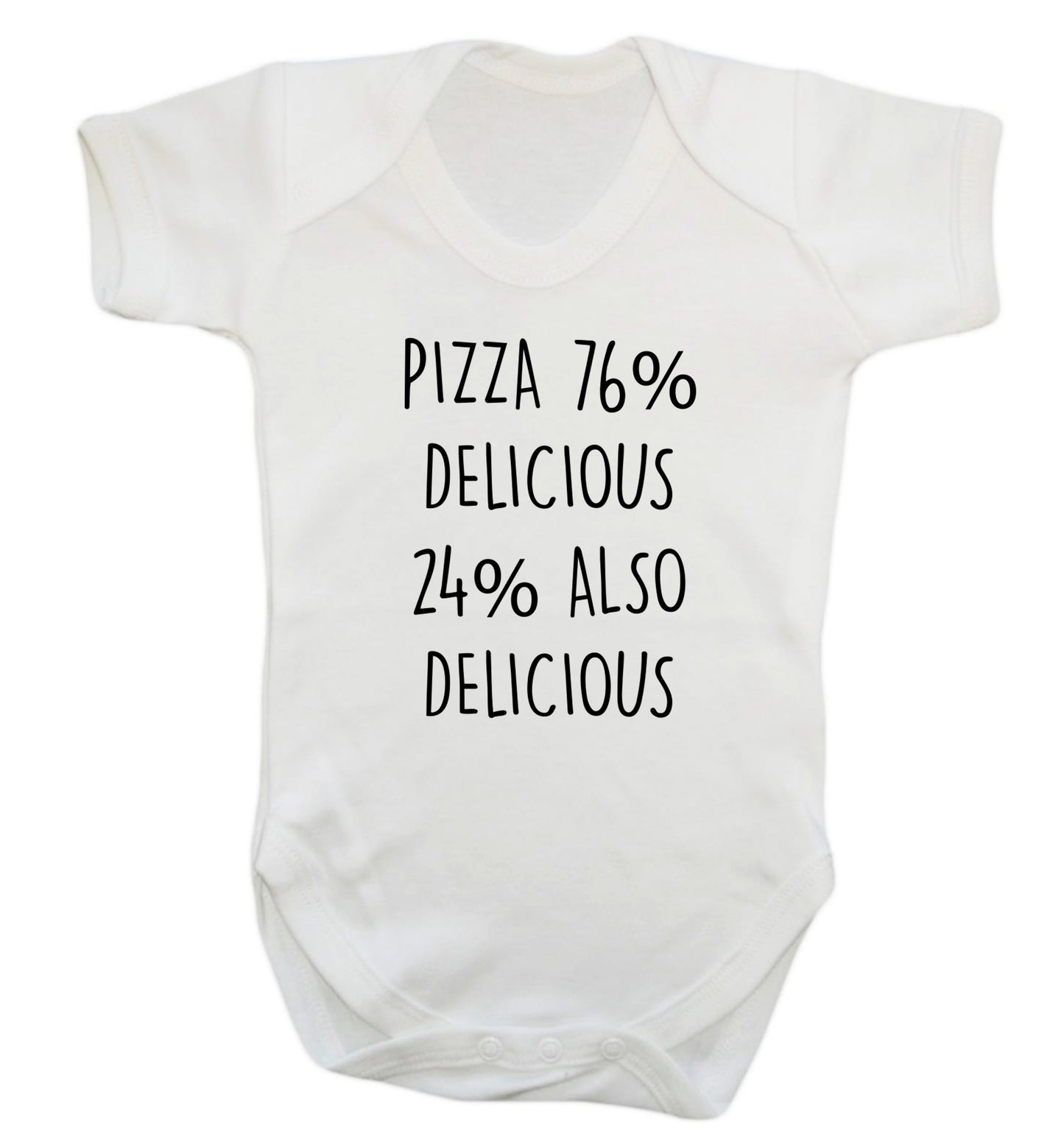 Pizza - 73% delicious 24% also delicious baby bodysuit white 18-24 months