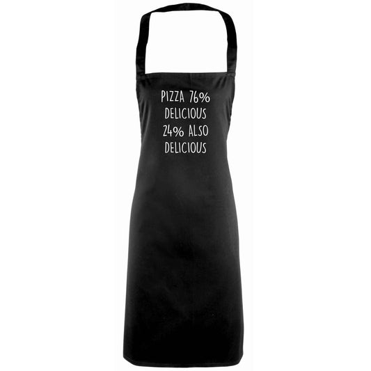 Pizza - 73% delicious 24% also delicious adults black apron
