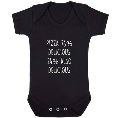 Pizza - 73% delicious 24% also delicious baby bodysuit black 18-24 months