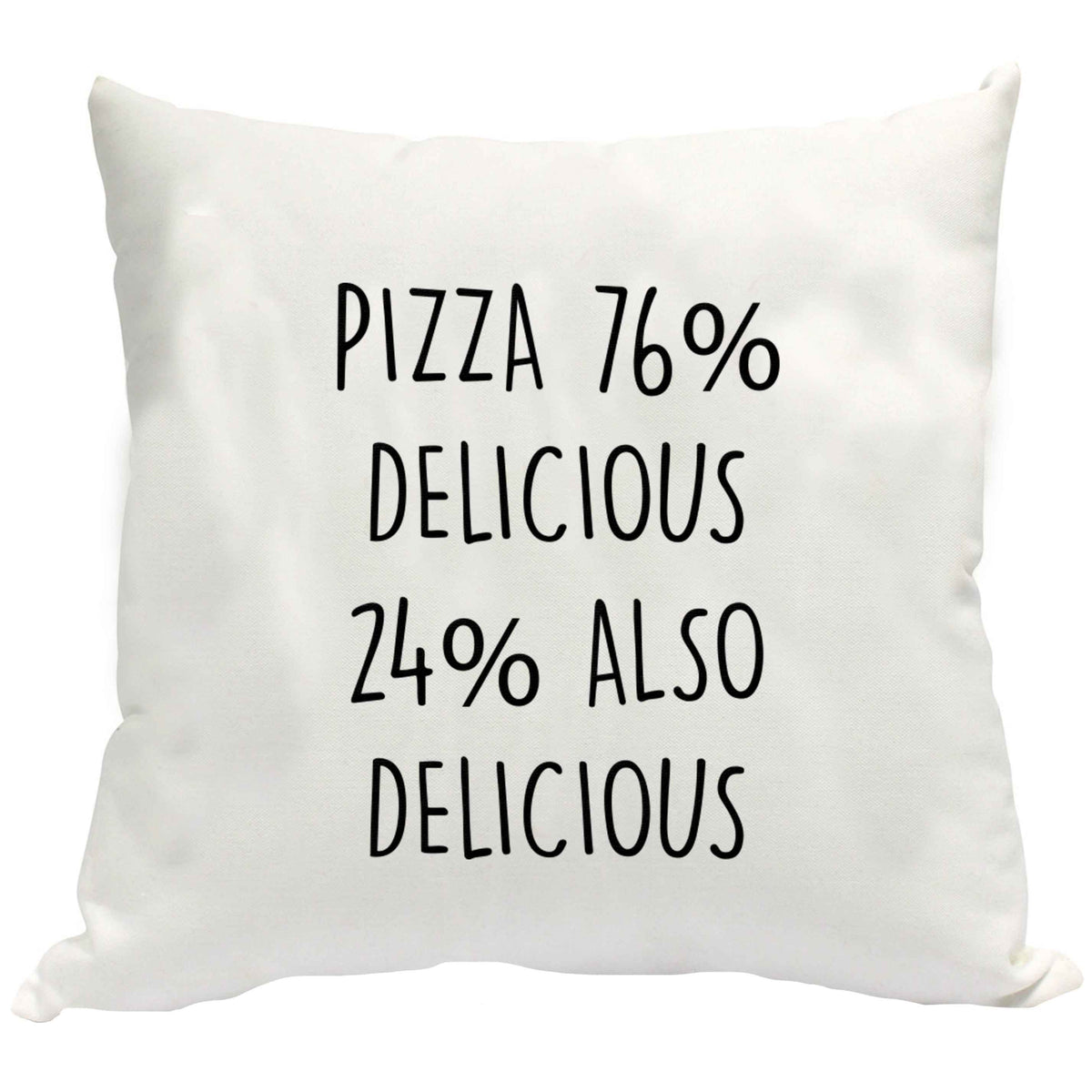 Pizza - 73% delicious 24% also delicious cushion cover