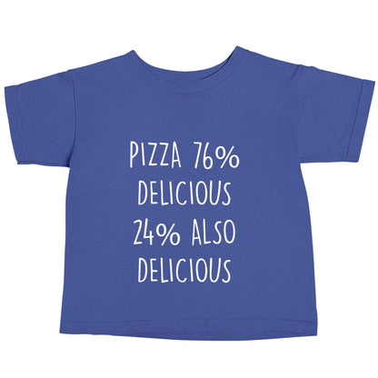 Pizza - 73% delicious 24% also delicious blue baby toddler Tshirt 2 Years