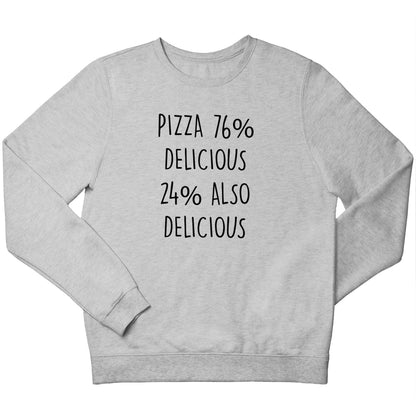 Pizza - 73% delicious 24% also delicious children's grey sweater 12-13 Years