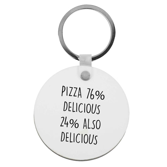 Pizza - 73% delicious 24% also delicious | Keyring