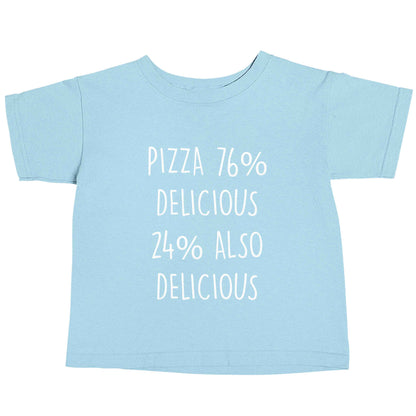 Pizza - 73% delicious 24% also delicious light blue baby toddler Tshirt 2 Years