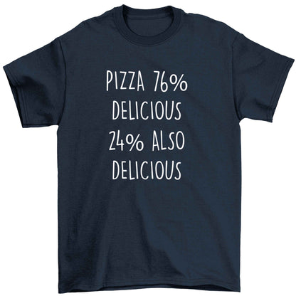 Pizza - 73% delicious 24% also delicious Children's navy Tshirt 12-13 Years