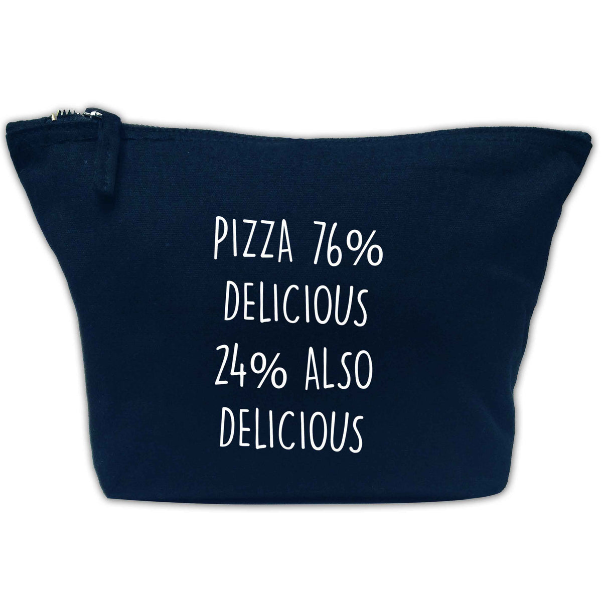 Pizza - 73% delicious 24% also delicious | Makeup / wash bag