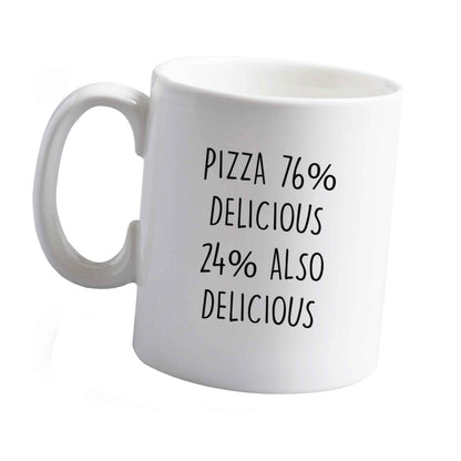 10 oz Pizza - 73% delicious 24% also delicious ceramic mug left sided