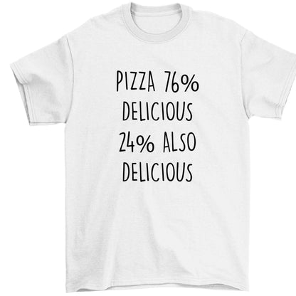 Pizza - 73% delicious 24% also delicious Children's white Tshirt 12-13 Years
