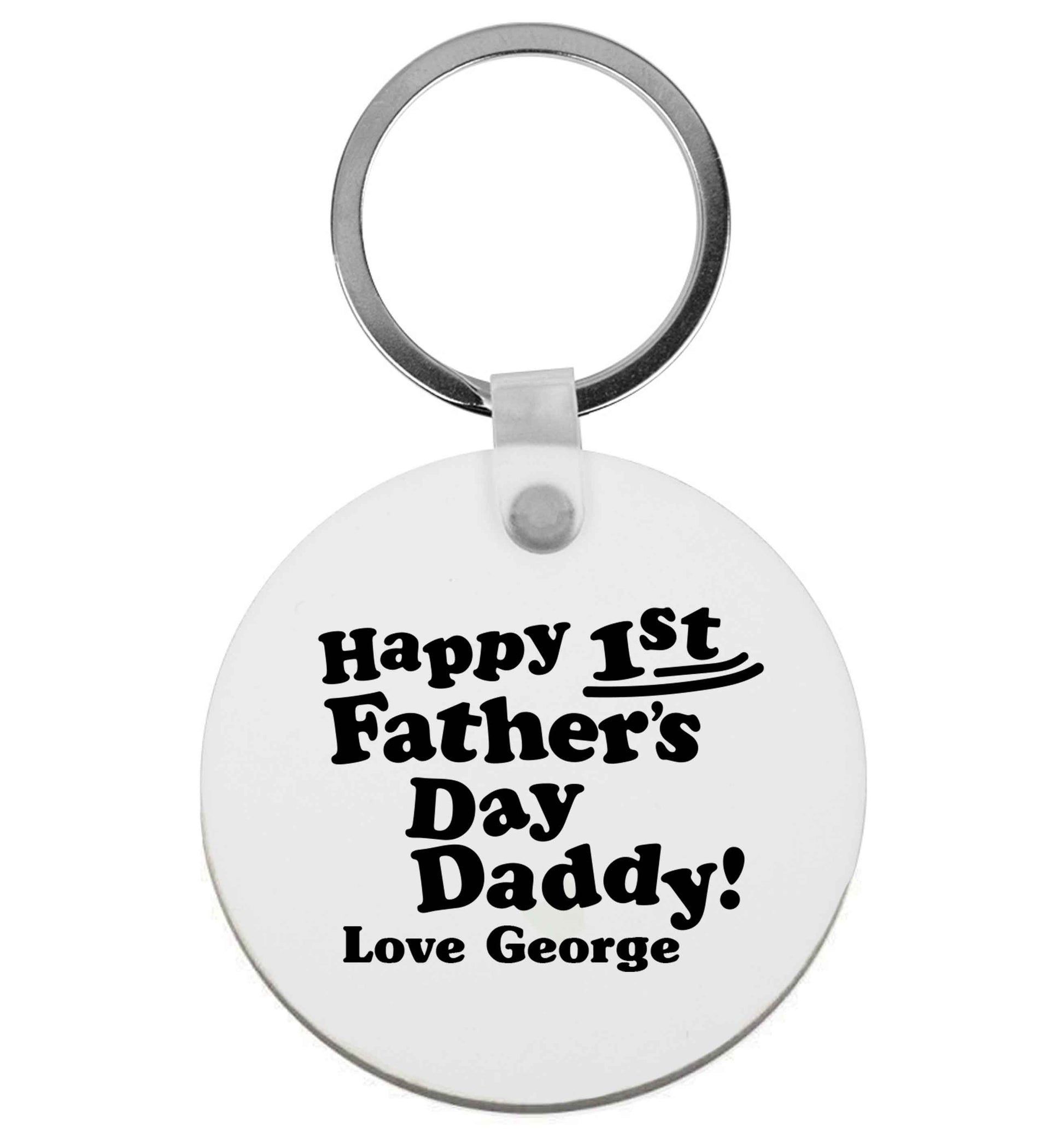 Personalised happy first Father's day | Keyring