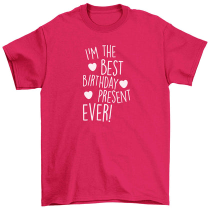 I'm the best birthday present ever Children's pink Tshirt 12-13 Years