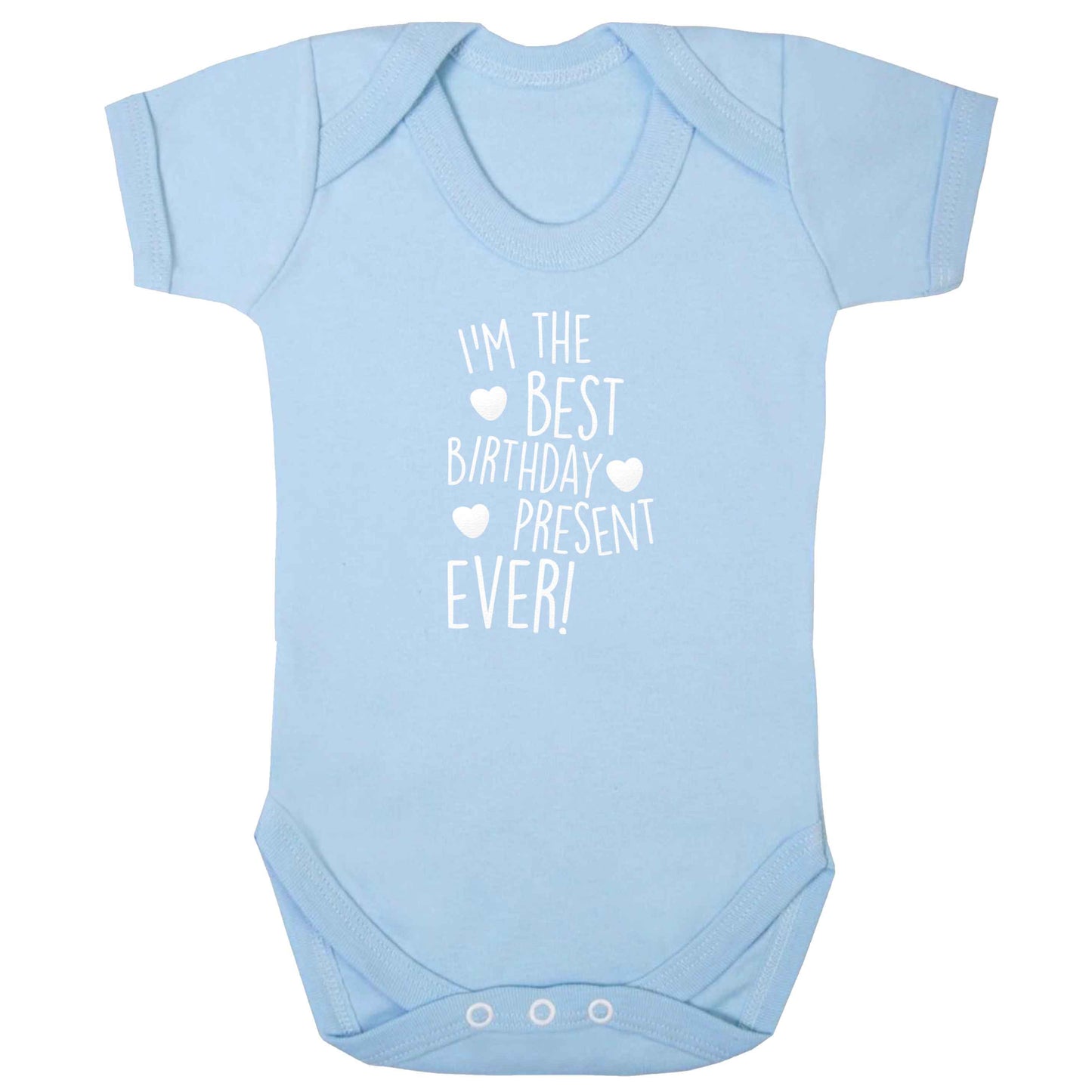 I'm the best birthday present ever baby bodysuit pale blue 18-24 months