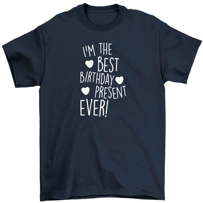 I'm the best birthday present ever Children's navy Tshirt 12-13 Years