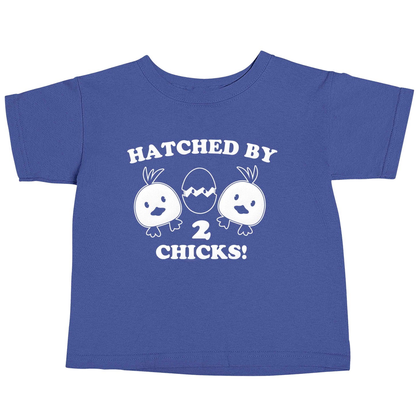 Hatched by two chicks blue baby toddler Tshirt 2 Years