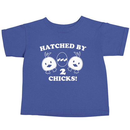 Hatched by two chicks blue baby toddler Tshirt 2 Years