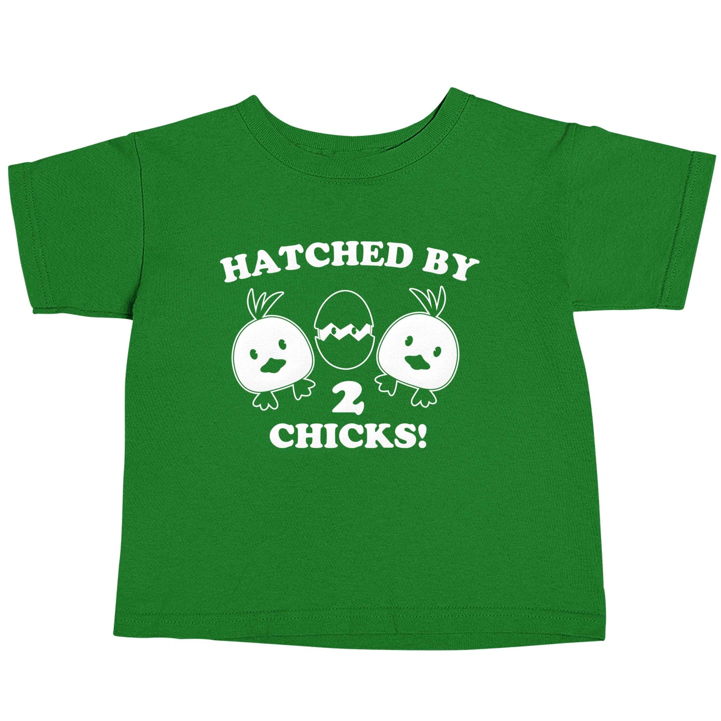 Hatched by two chicks green baby toddler Tshirt 2 Years