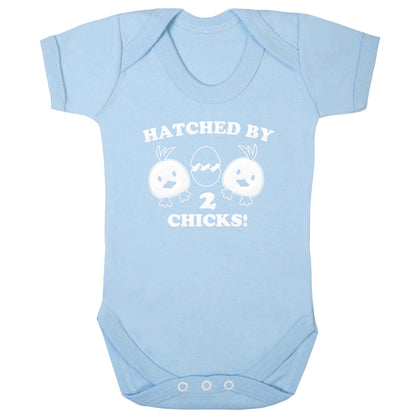 Hatched by two chicks baby bodysuit pale blue 18-24 months