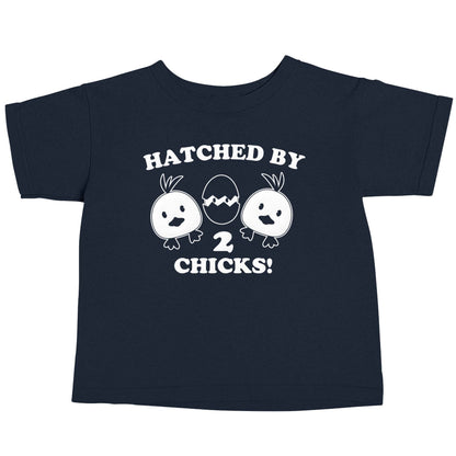 Hatched by two chicks navy baby toddler Tshirt 2 Years