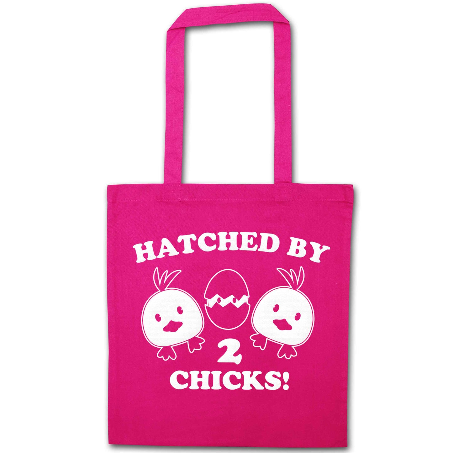 Hatched by two chicks pink tote bag