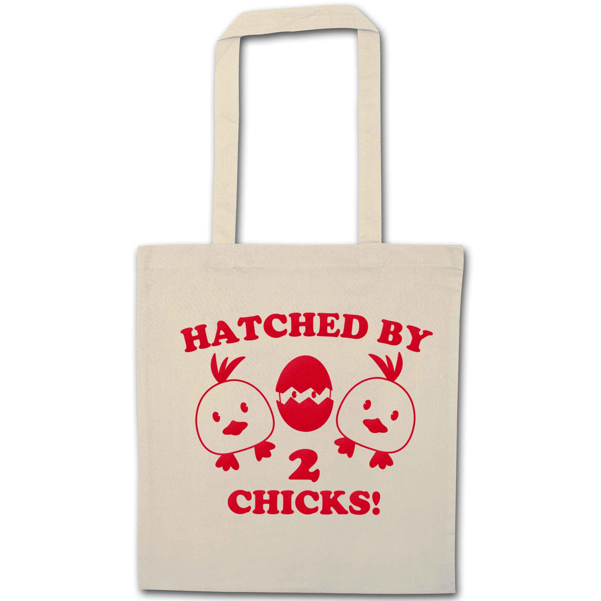 Hatched by two chicks natural tote bag