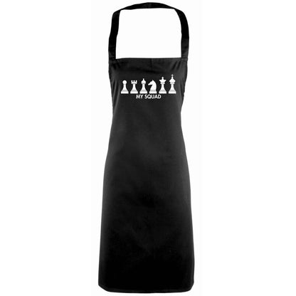 My squad adults black apron
