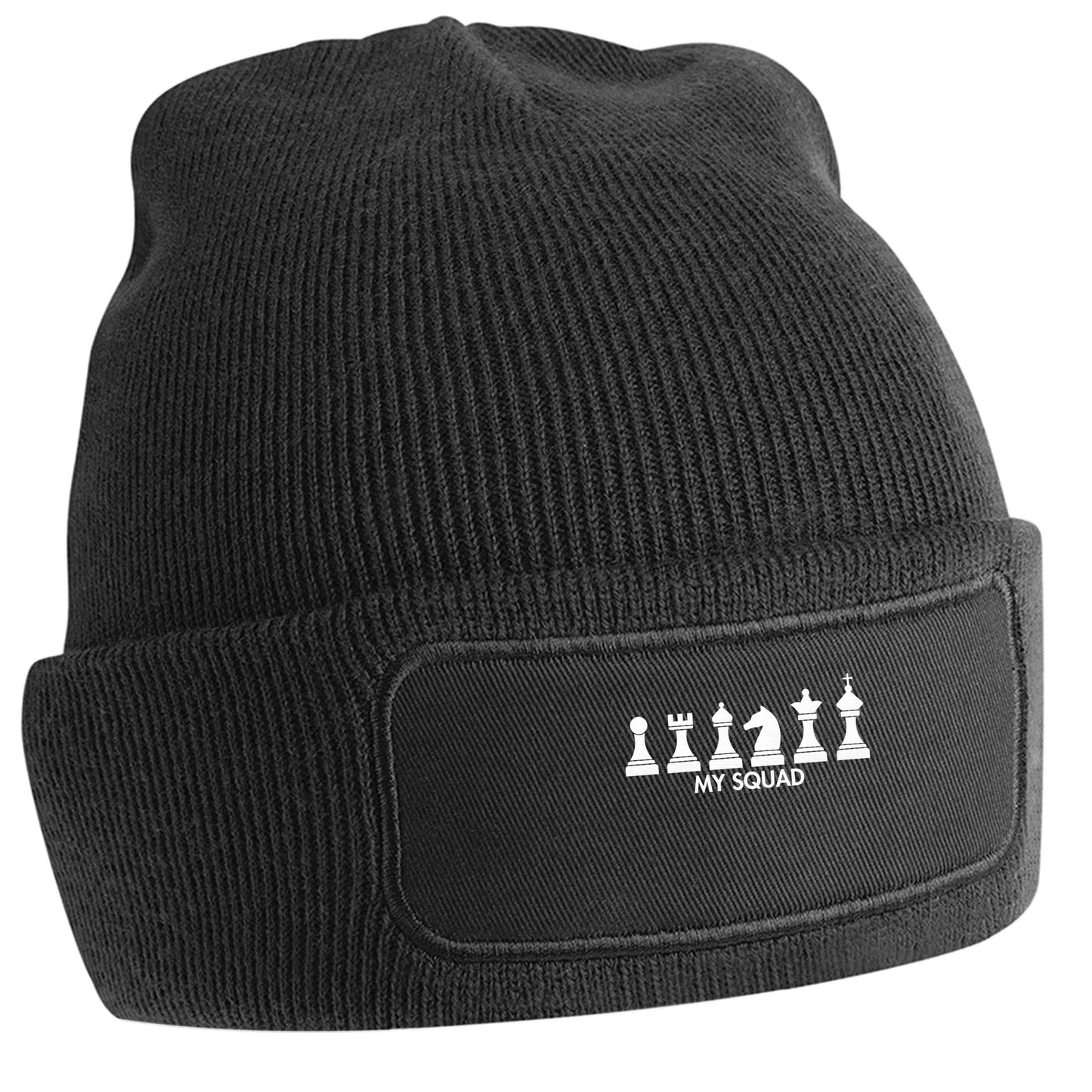My squad black beanie hat