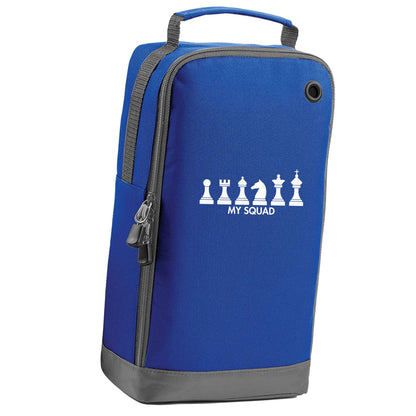 My squad blue sports shoe bag vertical print