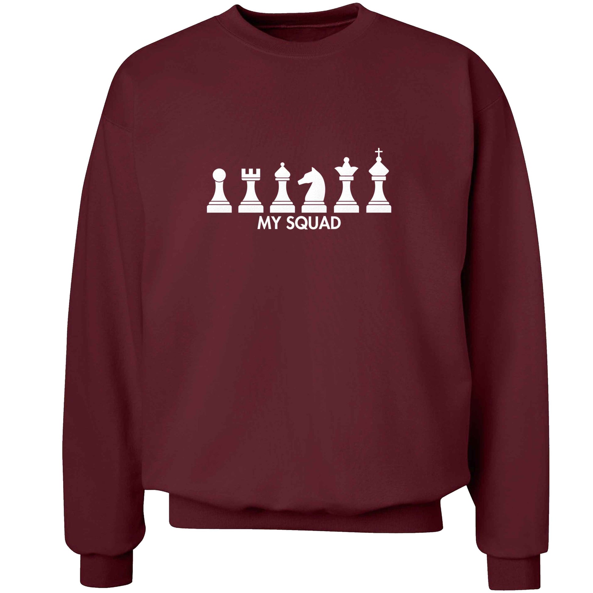 My squad adult's unisex maroon sweater 2XL