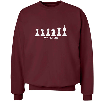 My squad adult's unisex maroon sweater 2XL