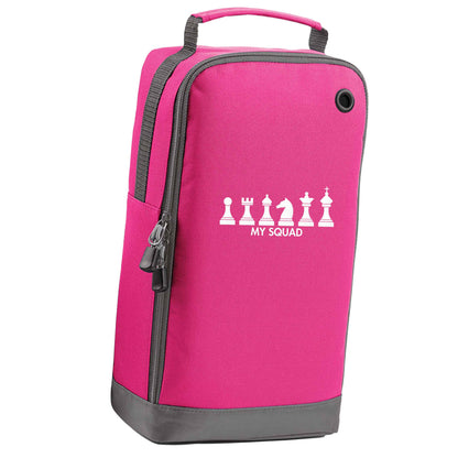 My squad pink sports shoe bag vertical print