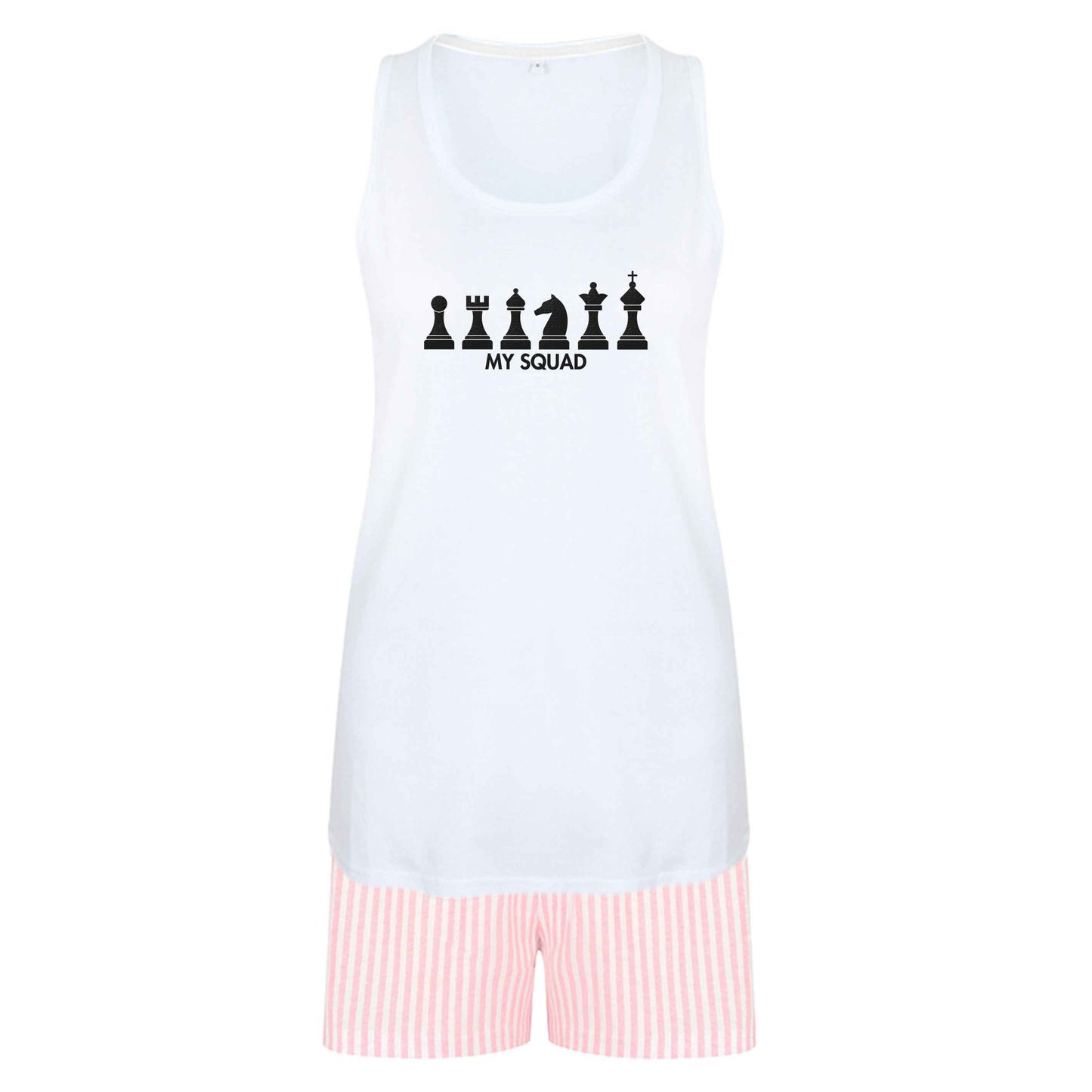 My squad size XL women's pyjama shorts set in pink 