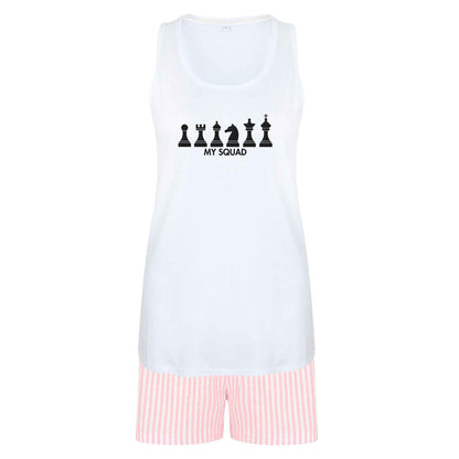 My squad size XL women's pyjama shorts set in pink 