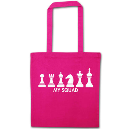 My squad pink tote bag