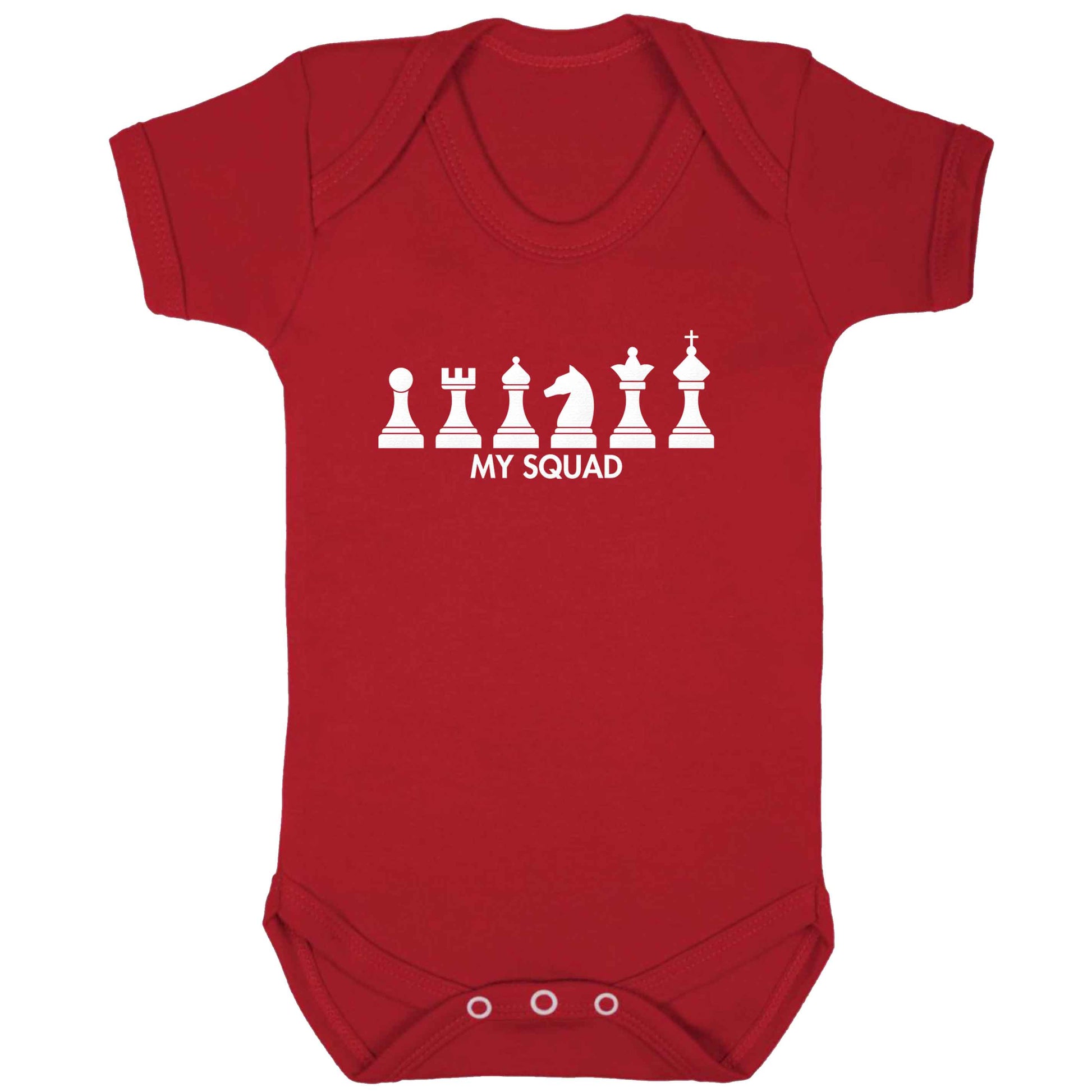 My squad baby bodysuit red 18-24 months