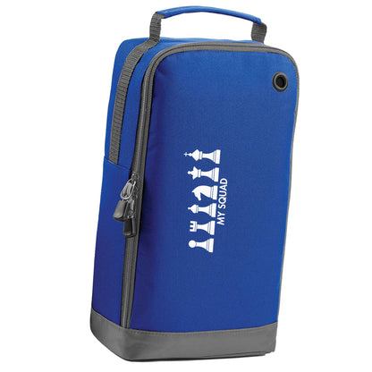 My squad blue sports shoe bag horizontal print