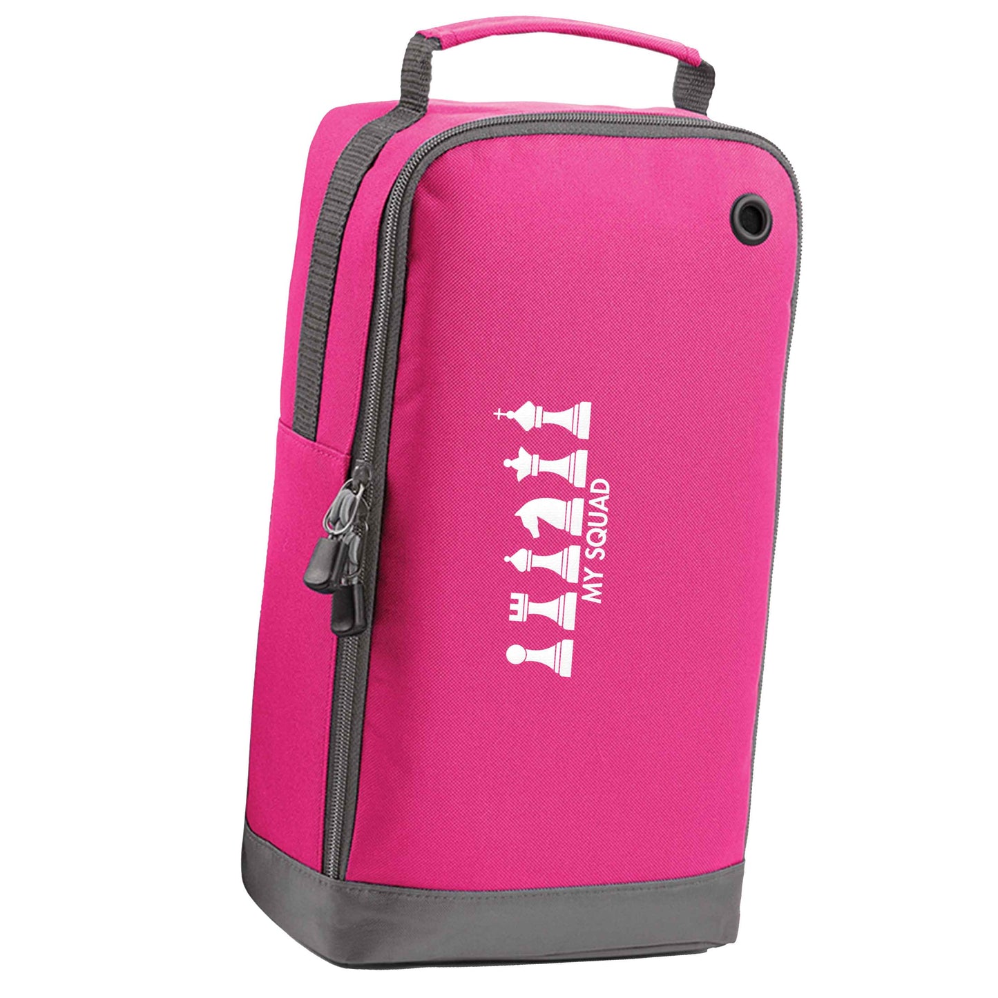 My squad pink sports shoe bag horizontal print