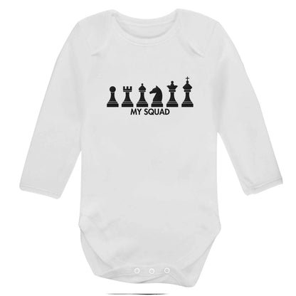 My squad baby bodysuit long sleeved white 6-12 months