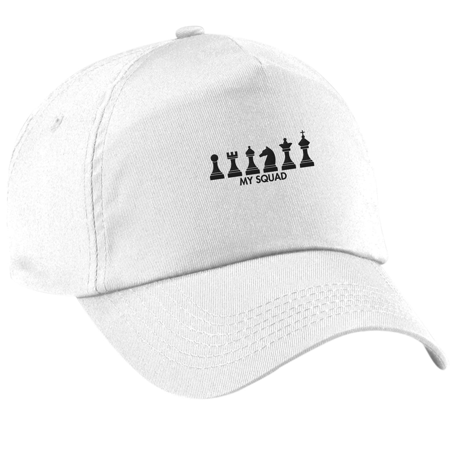 My squad white peak cap