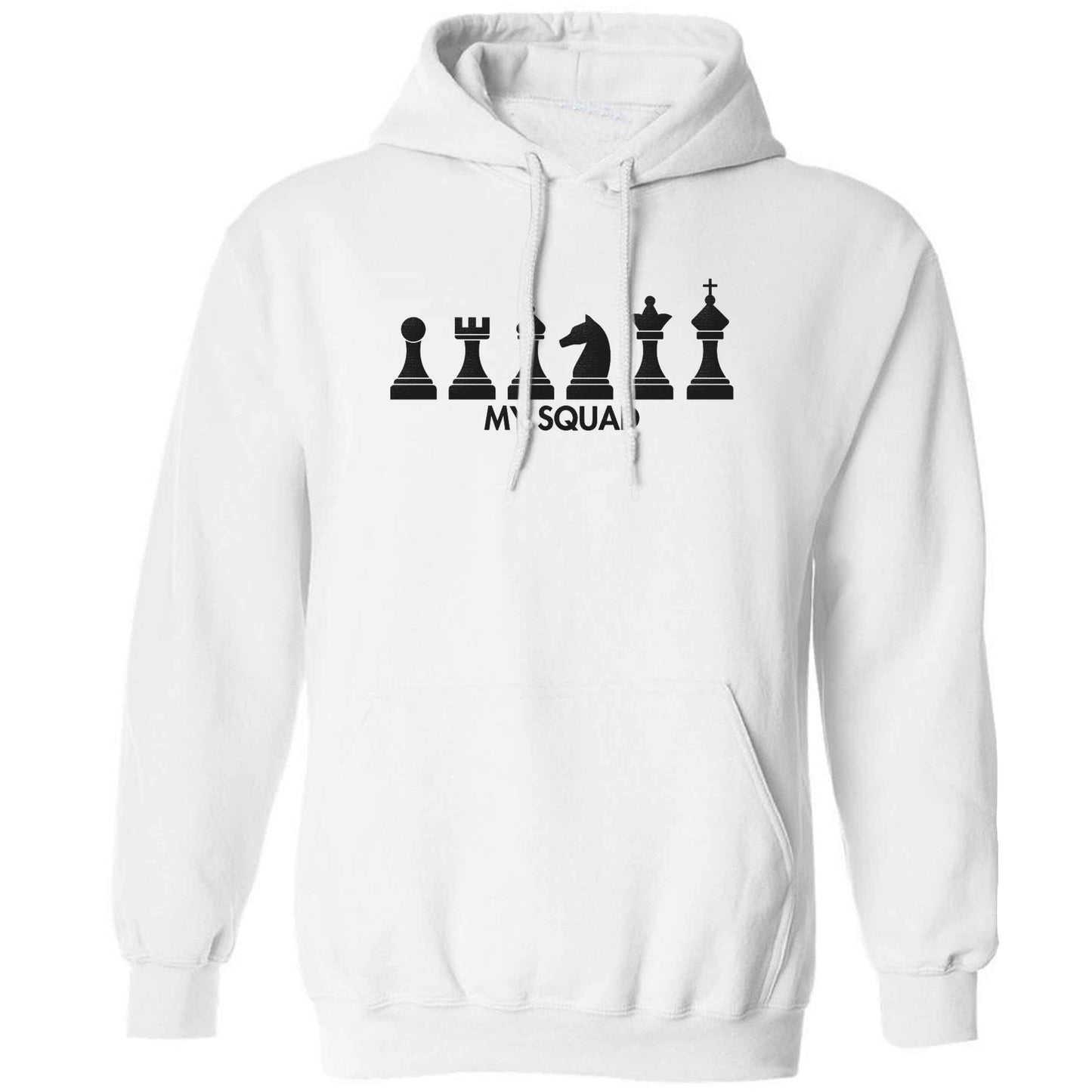 My squad adults unisex white hoodie 2XL
