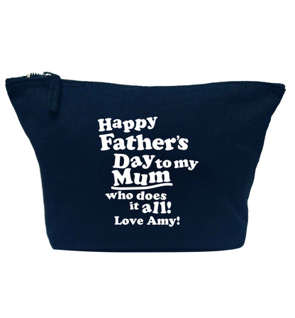 Personalised happy Father's day to my mum who does it all! | Makeup / wash bag