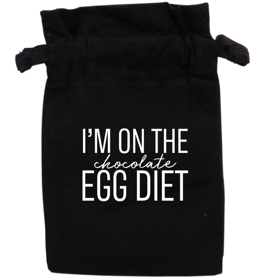 I'm on the chocolate egg diet | XS - L | Pouch / Drawstring bag / Sack | Organic Cotton | Bulk discounts available!