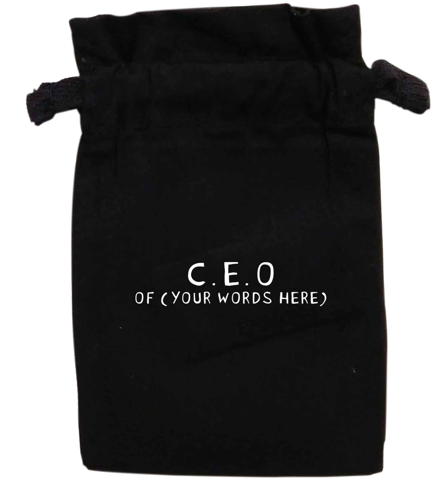 Personalised CEO of... | XS - L | Pouch / Drawstring bag / Sack | Organic Cotton | Bulk discounts available!