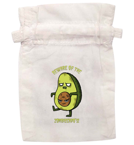 Beware of the zombicado's | XS - L | Pouch / Drawstring bag / Sack | Organic Cotton | Bulk discounts available!