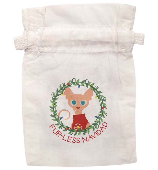 Furr-less navidad  | XS - L | Pouch / Drawstring bag / Sack | Organic Cotton | Bulk discounts available!
