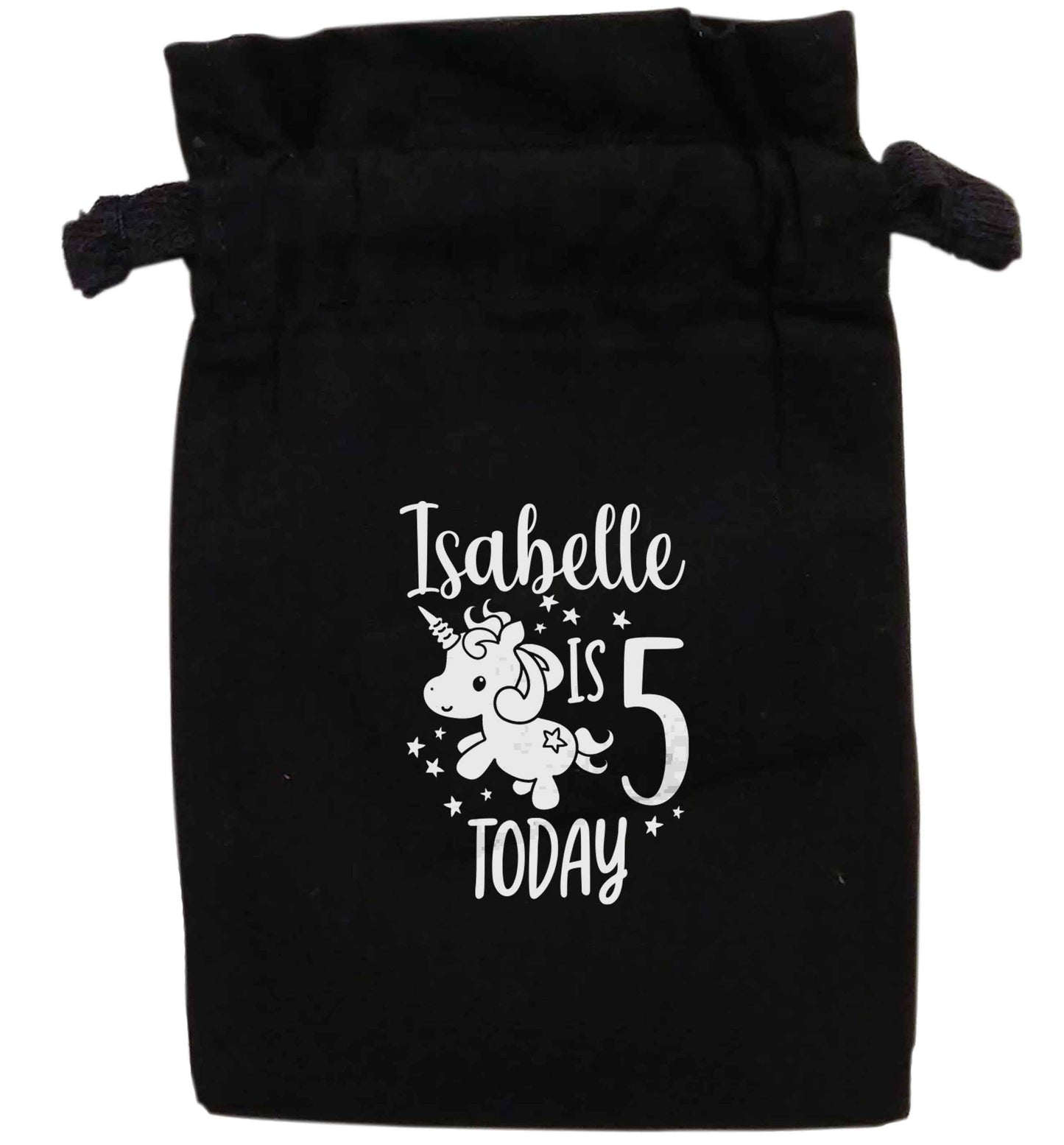 Today I am - Personalise with any name or age! Birthday unicorn | XS - L | Pouch / Drawstring bag / Sack | Organic Cotton | Bulk discounts available!