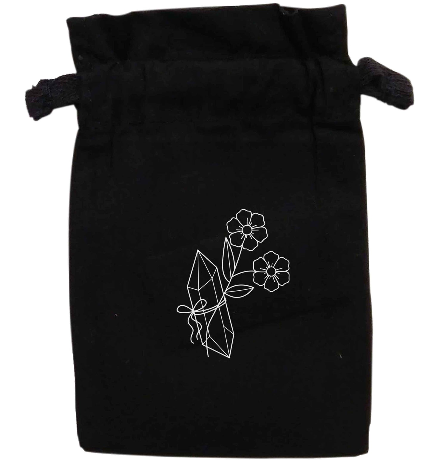 Crystal flower illustration | XS - L | Pouch / Drawstring bag / Sack | Organic Cotton | Bulk discounts available!