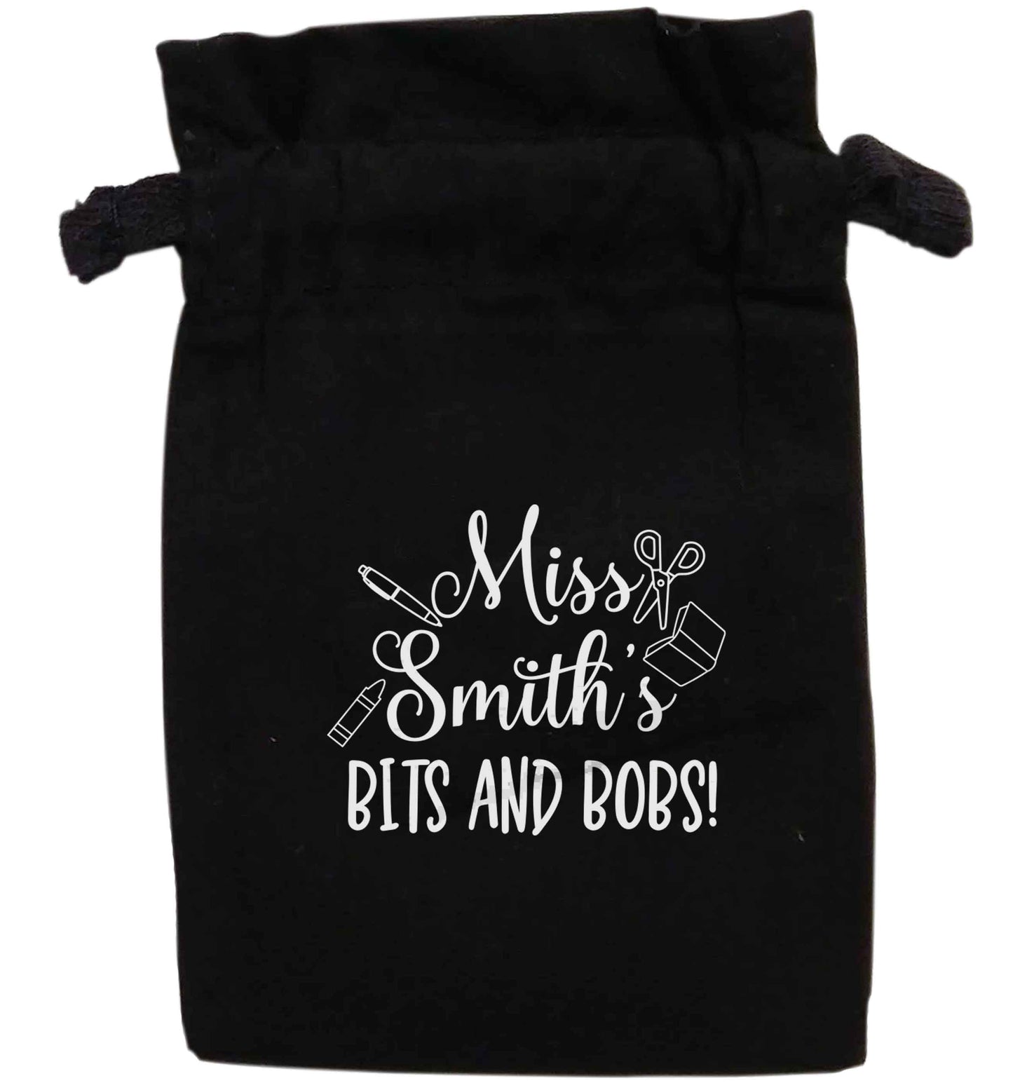 Miss personalised teachers bits and bobs | XS - L | Pouch / Drawstring bag / Sack | Organic Cotton | Bulk discounts available!