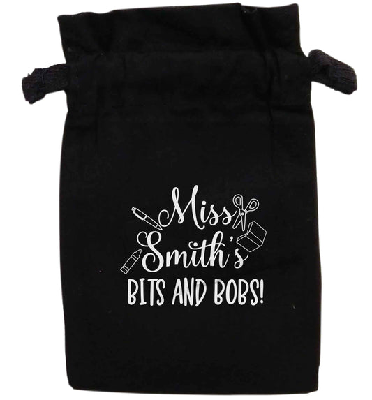 Miss personalised teachers bits and bobs | XS - L | Pouch / Drawstring bag / Sack | Organic Cotton | Bulk discounts available!